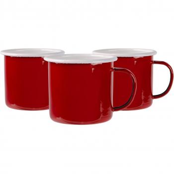 375ml Red Enamel Mugs
