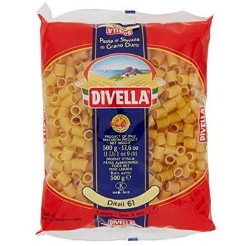 Divella Ditali Pasta, 24x 500 g – inklusive italienische Tomatenpasta 400 g