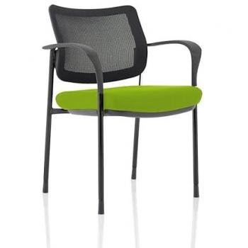 Dynamic Office Seating Brunswick Deluxe Mesh Conference Chair Myrrh Green/Black 64cm W X 51cm D