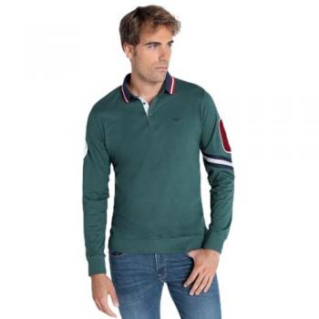 Polo a Maniche Lunghe Verde di Lois Jeans 2XL