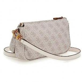 Guess Noelle Doppia borsetta a tracolla Beige