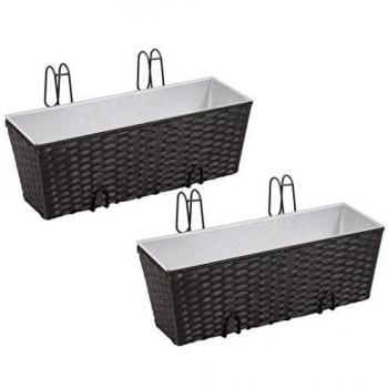 VidaXL Jardinera de balcón trapecio ratán negro 50 cm 2 uds vidaxl-jardinera-de-balcon-trapecio-ratan-negro-50-cm-2-uds vidaxl-jardinera-de-balcon-trapecio-ratan-negro-50-cm-2-uds 41086 41086