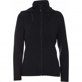 Trespass Damen Panache Fleecejacke mit Kragen und Kapuze, 300g/m², Schwarz, S