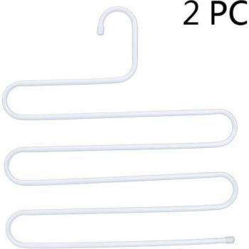 5-Layer S Shaped Non-Slip Stainless Steel Trouser Hanger