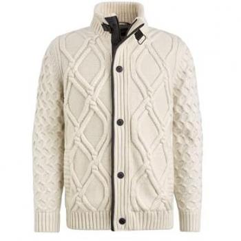 PME Legend Wollmischung Strickjacke mit Stehkragen