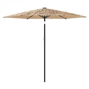 Ombrellone Giardino led e Palo in Acciaio Marrone 268x268x226cm Vidaxl 867850