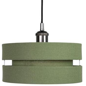 Designer Style Olive Green Linen Fabric Triple Tier Pendant Light Shade