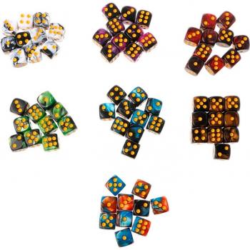 10 PCS Set of 12mm Transparent Round Corner Dice
