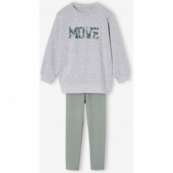 Conjunto Infantil de Sudadera y Leggings Gris