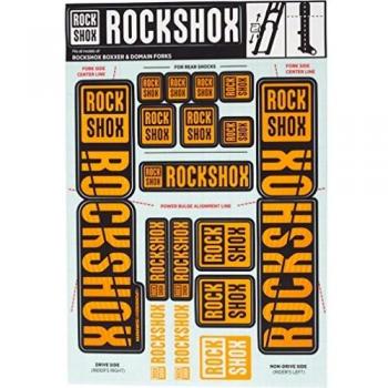 RockShox Kit Adesivi Neon Arancione Doppia Corona