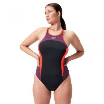 Speedo High Neck Splice Cross Back bañador mujer
