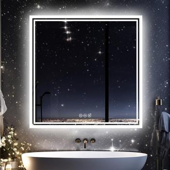 Espejo LED Táctil Antivaho 800 mm para Baño