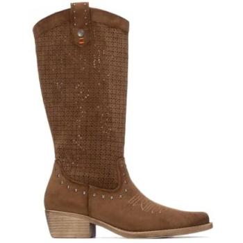 XTI Refresh Brown Suede Women's Block Heel Boots