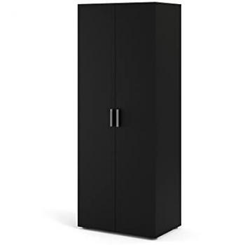 Ebuy24 Kleiderschrank Petra 2 Türen in mattschwarz