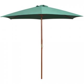 Parasol de terrasse en bois 270 x 270 cm vert