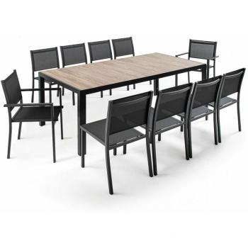 10-Sitzer Gartentisch aus Aluminium und Keramik