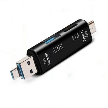 Lecteur multifonction USB Type C et Micro USB