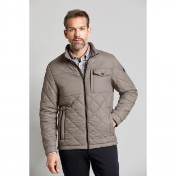 Steppjacke für Herren – BUGATTI Modell – Beige, Stehkragen – Größe 56