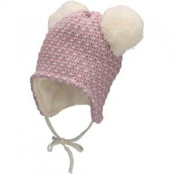Bonnet à pompon en laine écru Sterntaler