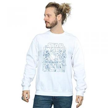 Maglia Uomo Outline Star Wars Colore Bianco