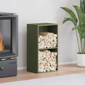 Meuble de chauffage en bois vert olive 40x30x75 cm