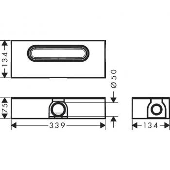 Axor uBox universal Grundkörper Duschrinne Ablaufgehäuse für Standardinstallation