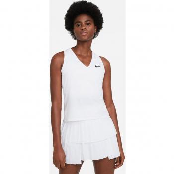 Nike Canotta Sportiva Court Victory Nera/Blanca L Donna
