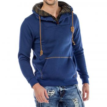 Herrenpullover Cipo & Baxx in Indigo, Größe 2XL – Stylischer Look – C-44200