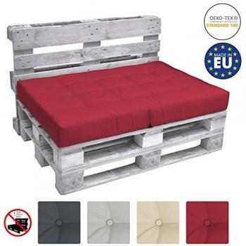Cuscino Seduta Divano Pallet Eco Elements Rosso, 120x80x15 cm