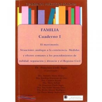 Cuadernos prácticos bolonia. Familia. Cuaderno i. El matrimonio. Situaciones análogas a la convivencia. Medidas y efectos comunes (Tapa blanda).