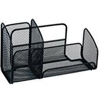 Trieur ELBA en métal Mesh Noir, 3 compartiments