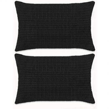 VidaXL Coussins Deco Coussin de Canapé Maison Intérieur 40x60 cm Noir