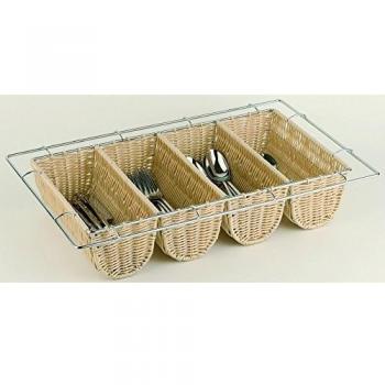 APS Rattan Flatware Dispenser