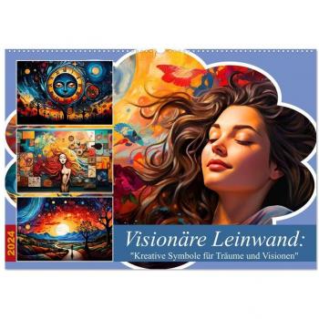 Visionäre Leinwand: Kreative Symbole für Träume und Visionen (Wandkalender 2024 DIN A2 quer) CALVENDO Monatskalender