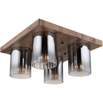GLOBO LIGHTING Wohnzimmerdecke Underwood – LED, feste Leuchte, Rauchfarbe
