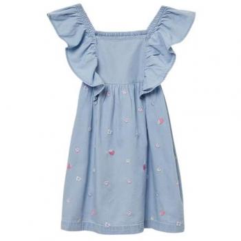 S.Oliver Denimkleid für Mädchen mit Stickdetails