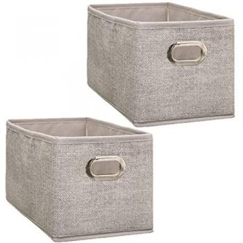 Lot de 2 Boîtes de rangement Largeur 31 x Hauteur 15 cm