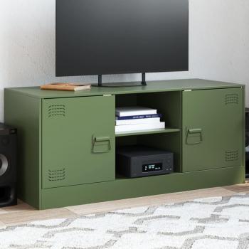 Estantería de TV en Acero Verde Oliva – Maison Exclusive