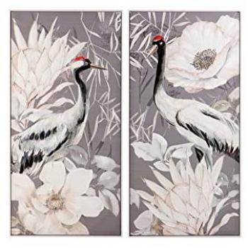 Colección Floral 60x3,5x120 cm – 2 Cuadros de Lienzo 80%