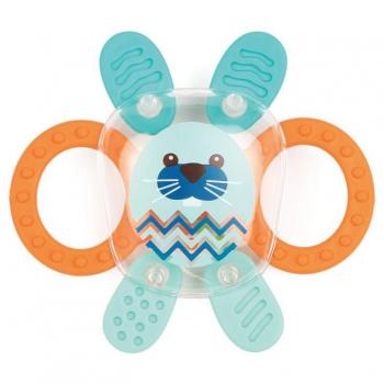Hochet LUDI lapin turquoise