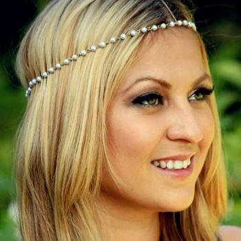 Bandeau mariage perles dorées Ubiuo Heread