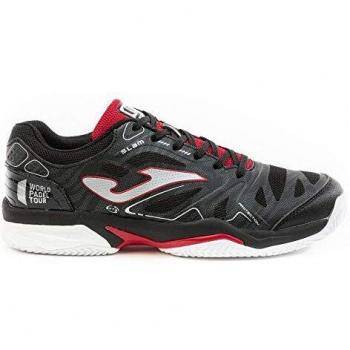 Joma Herren Tennisschuhe T.Slam 2001 – Farbe Schwarz/Rot, EU 45