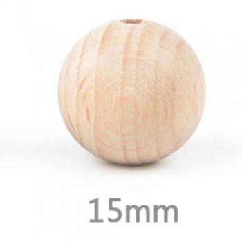 Perles en bois naturel pour créations LOFCA, 30 pièces, 12/15/20mm