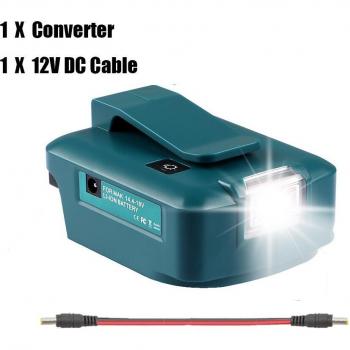 León PowerPack Makita ADP05 14,4 V / 18 V: USB Dual + Faro LED Exterior