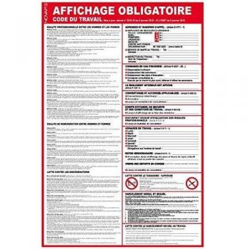 Panneau d'affichage du code du travail 4600x400mm