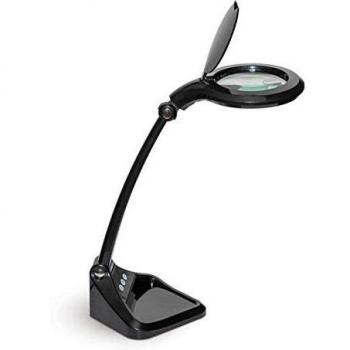 LED-Lupenleuchte MAULiris, dimmbar, schwarz