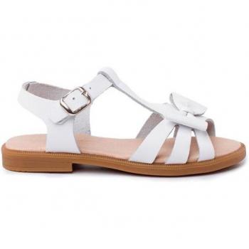 Sandalias de niña de piel con hebilla y diseño de lazo