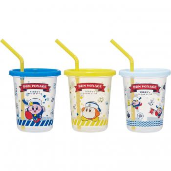 Kirby Skater Tumbler Trio – 320 ml, Women’s Size, With Straws – Japanese Edition