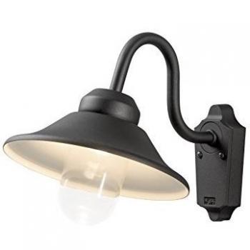 Konstsmide Vega Outdoor Lampe – 3000 K, schwarze Aluminiumfassung