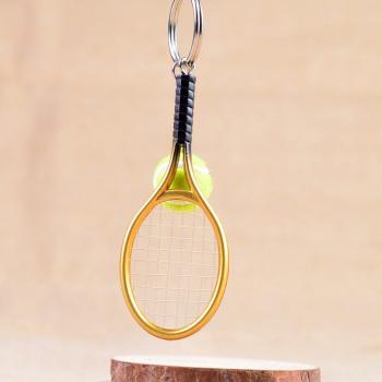 ZARSIA Mini Tennis Rackets & Balls – 10 pcs Key Holders